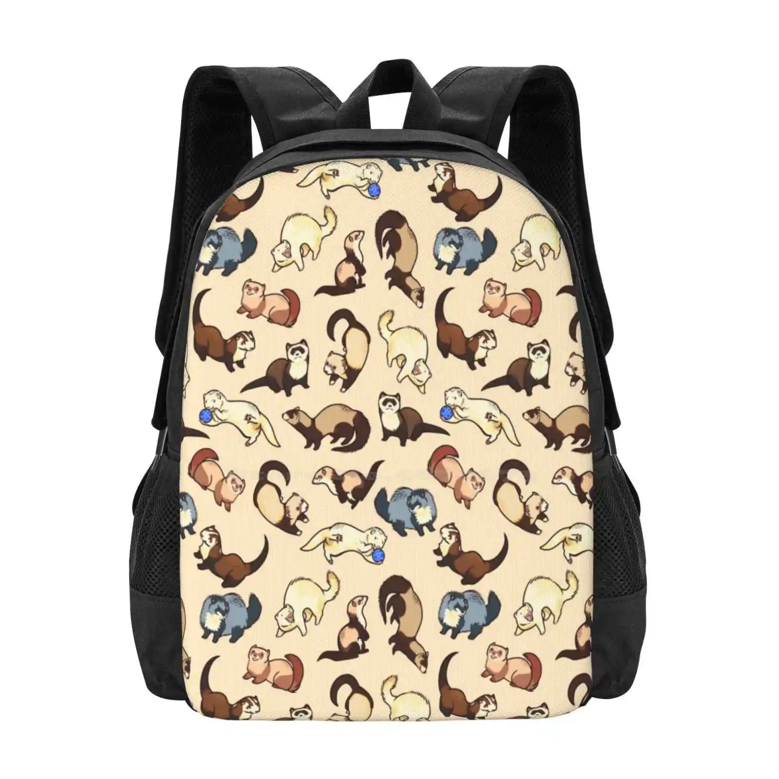 

Cat Snakes Hot Sale Backpack Fashion Bags Ferrets Patterns Cute