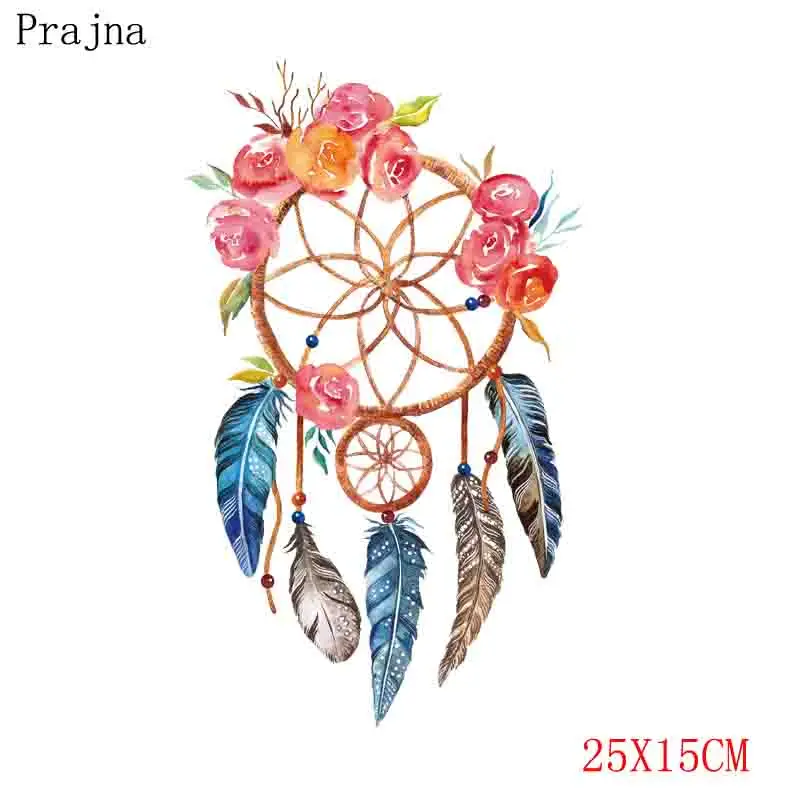 Colorful Feather Thermal Transfer Stickers Fashion Iron On Heat Transfers Iron On Patches For Clothing T-shirt DIY