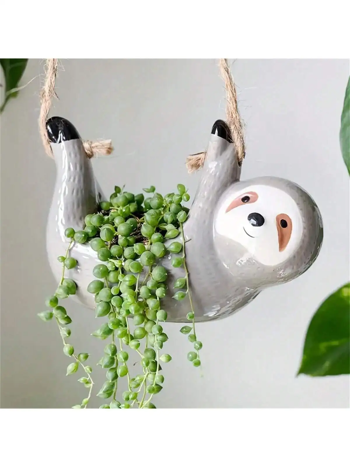 1 Pack, Hanging Planters Pots Indoor For Succulent Air Plants Cactus Ceramic Cute Flower Pot Holder Outdoor Gardening Gifts For