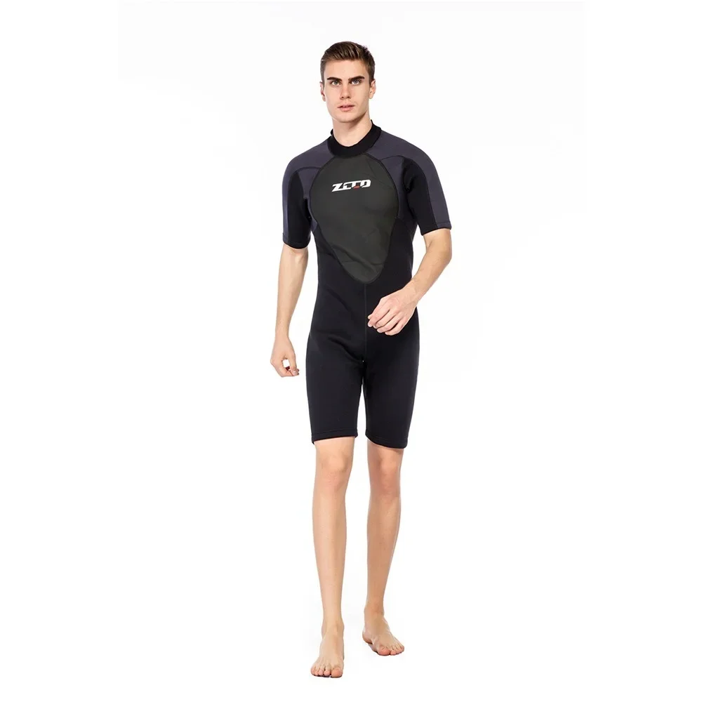 Men Short Sleeve Neoprene Wetsuit Spearfishing Swimwear M-4XL