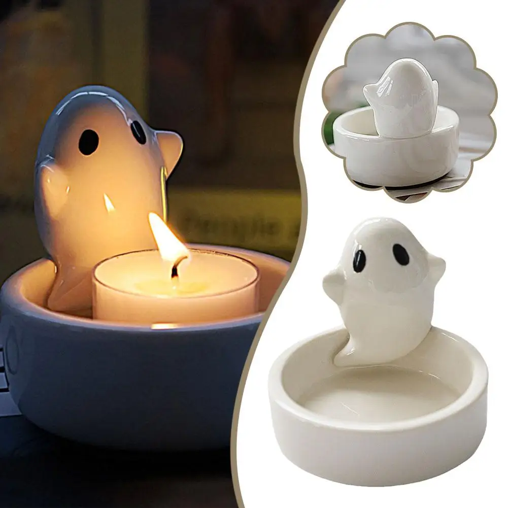 Ghost Shape Candlestick Creative Ceramic Decorative Modern Candle Holder For Housewarming Anniversary Wedding Kitchen Suppl O7Z1