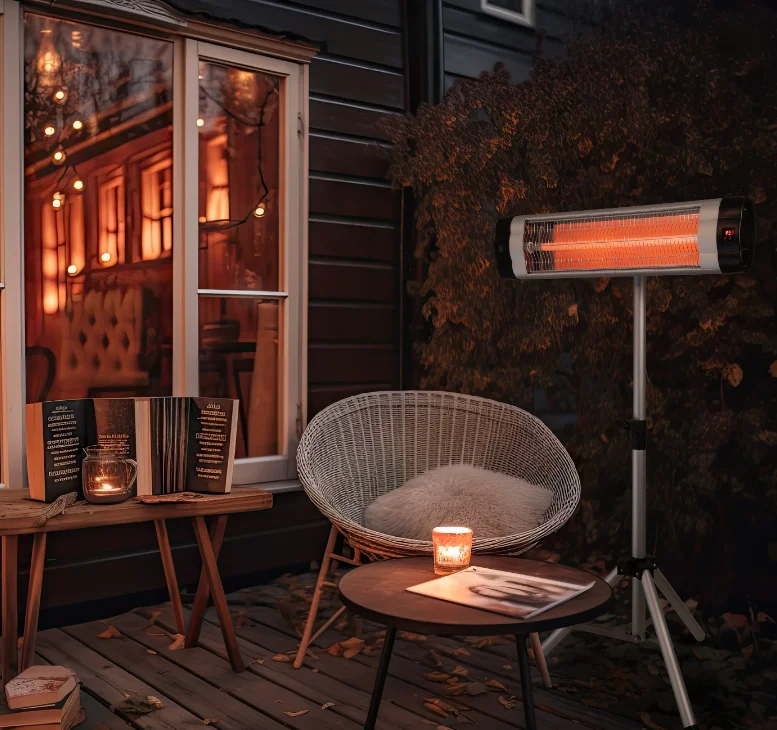 تسخين سريع 2000 وات/2500 وات/3000 وات دعامة قابلة للتعديل أنبوب كوارتز سخان مثبت على الحائط لاستخدام الحديقة الخارجية #5