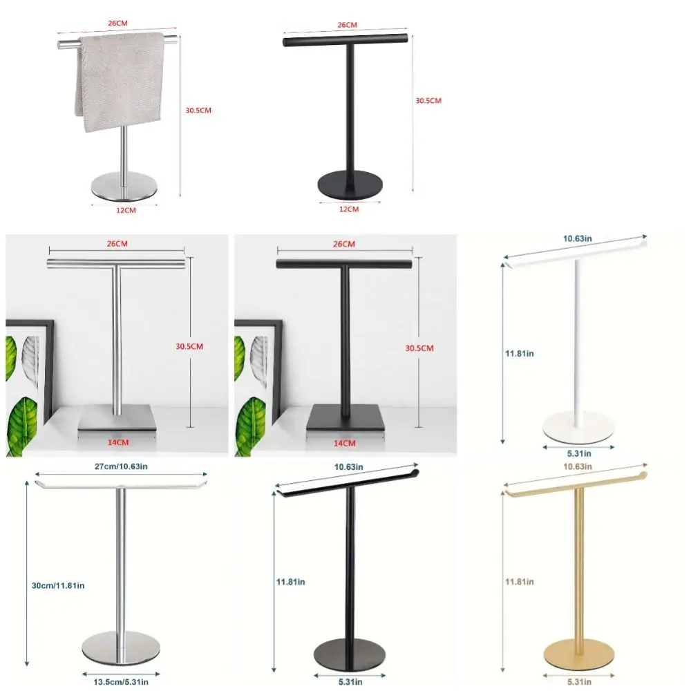 Подставка для банных полотенец из нержавеющей стали, современный стиль, Т-образная вешалка для полотенец для ванной комнаты, подвижный водонепроницаемый держатель для полотенец для рук, прачечная