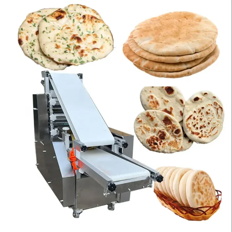 

New 220V Stainless Steel Arabic Bread Production Line Roti Making Machine For Home Use