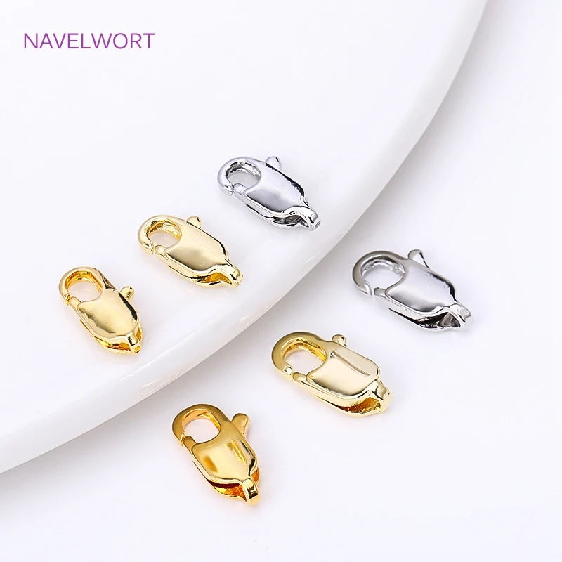 Brass 18K Gold Plated Lobster Clasp Connector,Clasp For Bracelet Necklace Making,Jewelry Materials Wholesale DIY Accessories