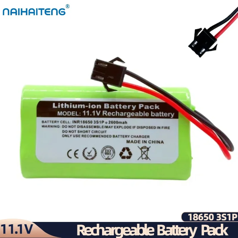 

11.1V 10.8V 2600mAh Li-ion Rechargeable Battery Pack 18650 3S1P For Ecovacs Robot Vacuum CEN330 CEN331 CEN332 CR330 CR331