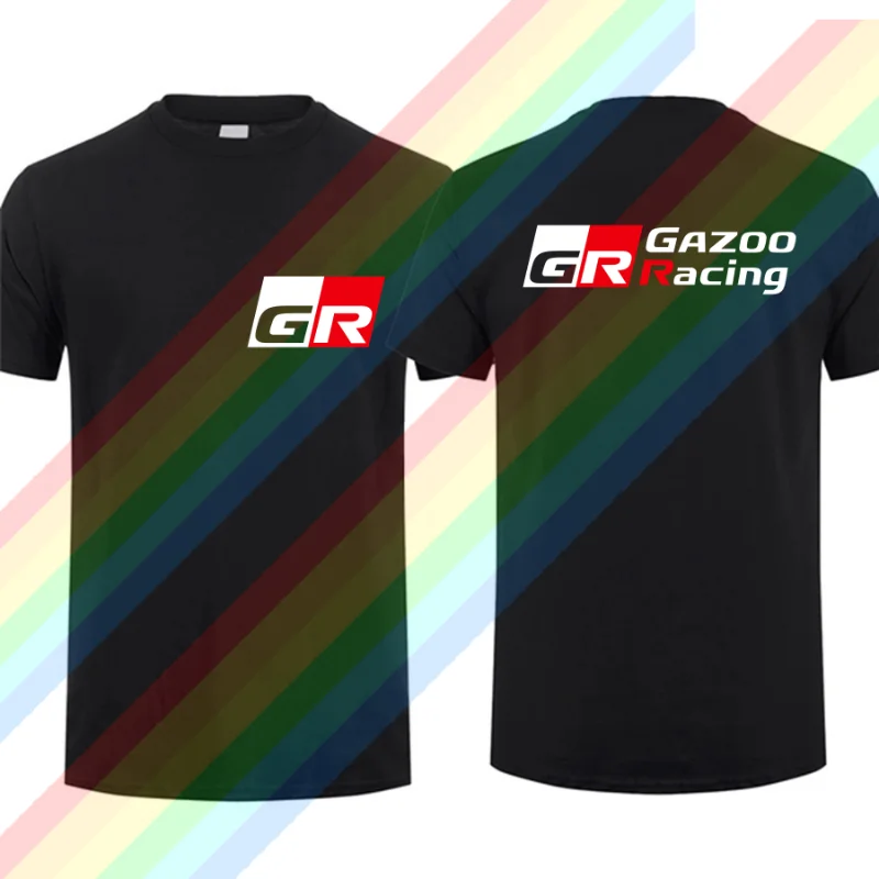 

2025 Men T Shirt Casual GR Gazoo Racing Japan Tuner Men's Black T-shirt Graphic Summer Short Sleeves 100% Cotton Cool Tee S-3XL