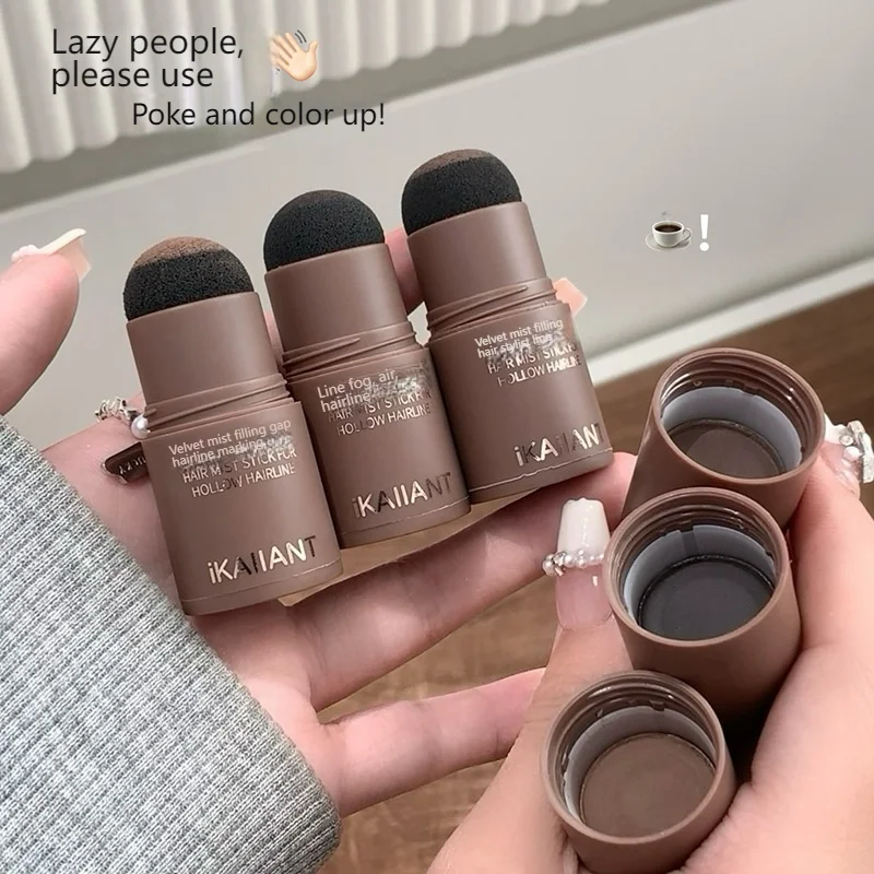 

KERANDE Velvet Hairline Stick - Instant Root Cover for Thinning Hair｜Natural Black/Brown｜Photoshoot-Ready Hair Fibers｜Sweatproof