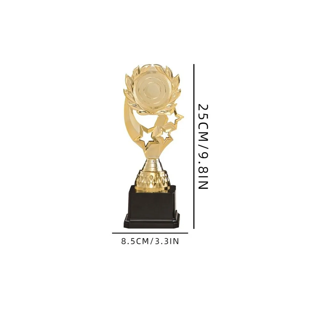 New Gold Gold Trophy Awards Plastic Crown Prize Cup School Rewarding Supply Winner Award Trophy School Competition