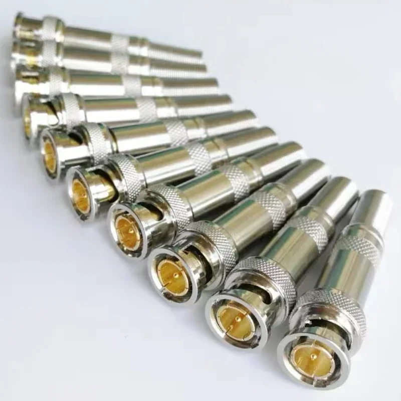 5Pcs BNC Solderless Connector Q9 HD Video Oscilloscope Male Plug Welding Free 75-5 Ohm Monitoring Weldings Cable Connectors