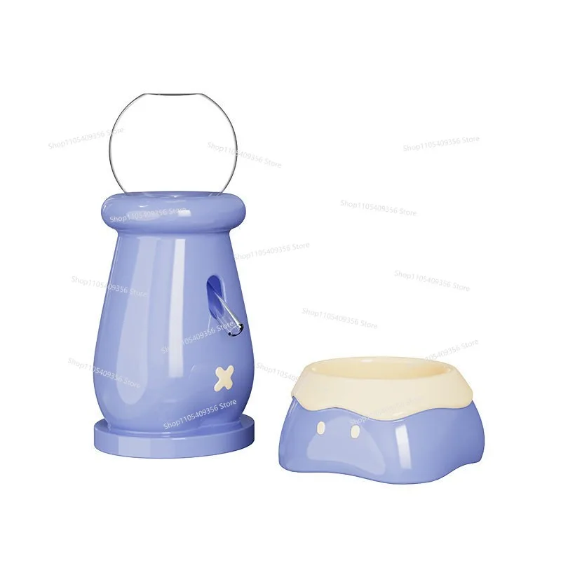 Hamster Ceramic Golden Bear Food Basin Vacuum Water Feeder, Kettle Cute Pet Supplies Water Dispenser Set Three-piece Set