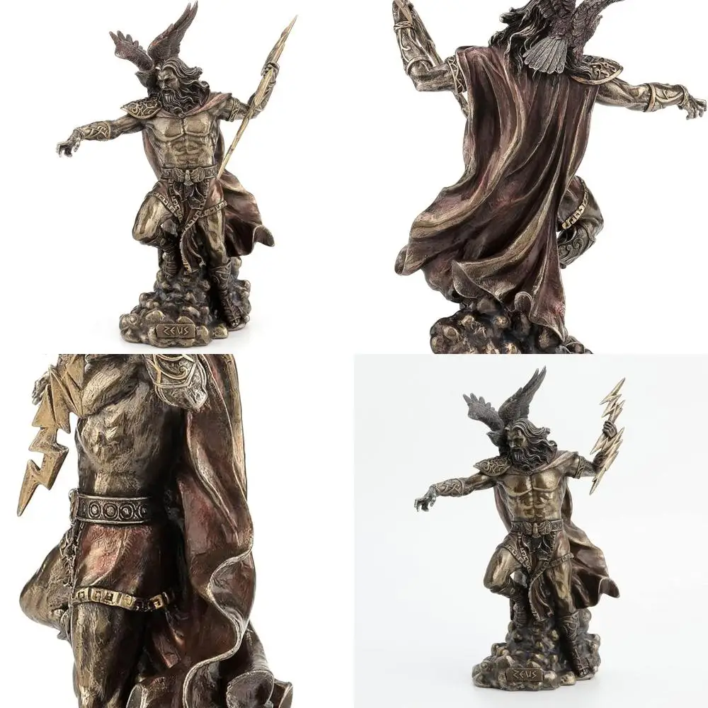 

Zeus Statue: Majestic Greek God Wielding Thunderbolt and Eagle