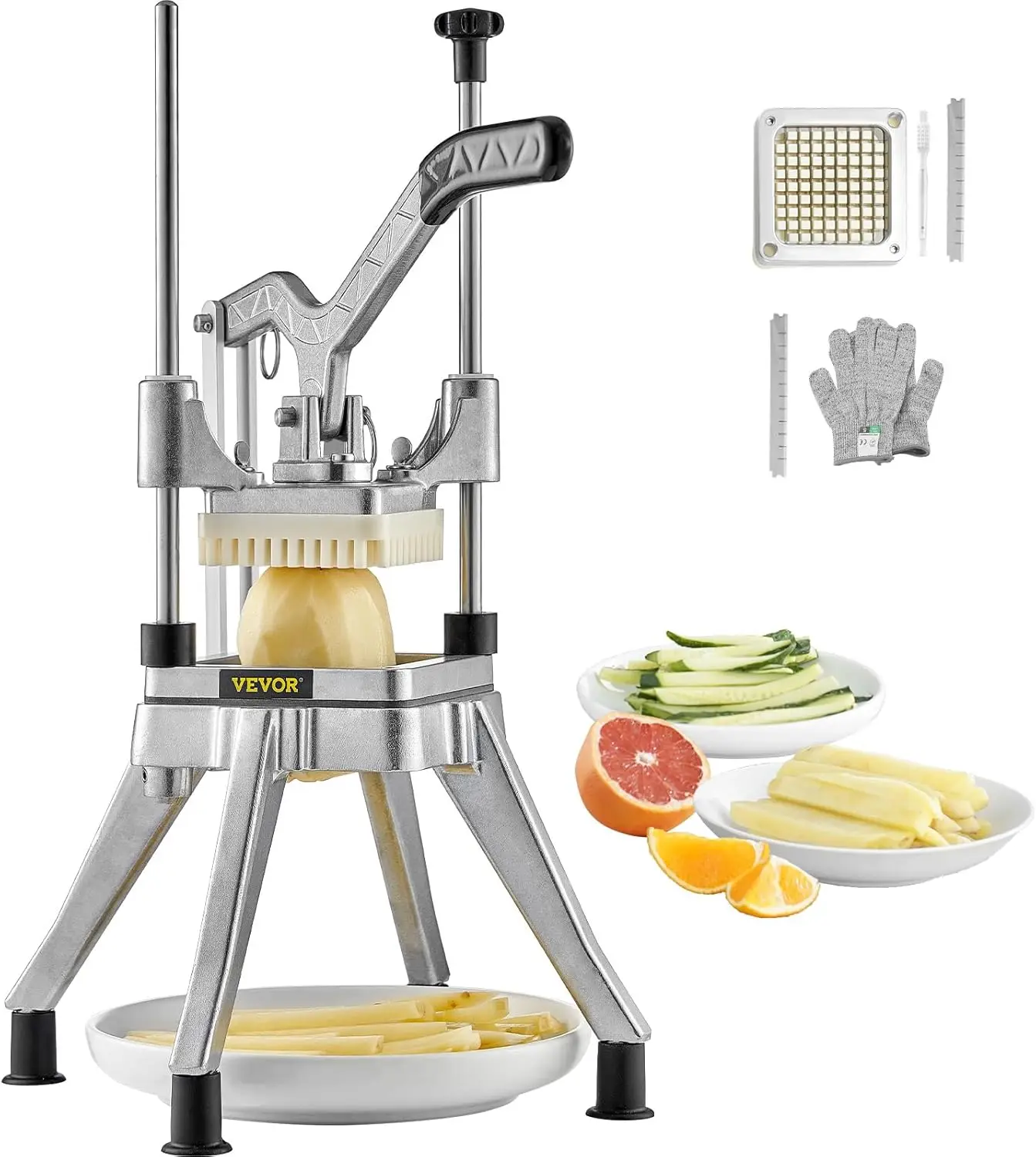 

Commercial Vegetable Fruit Chopper with 3/8" Stainless Steel Blade for Tomato Potato Onion Slicing