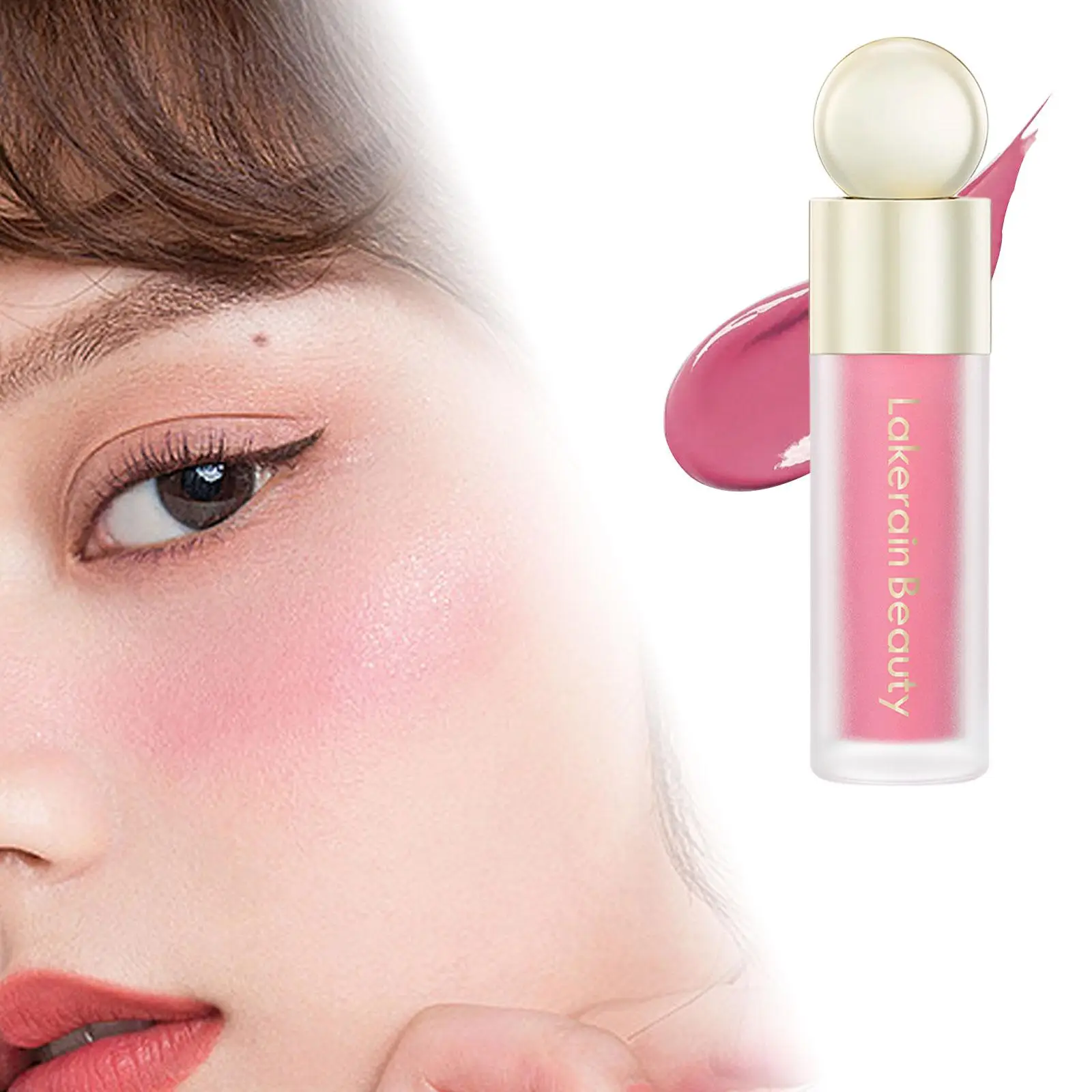 Nourishing Smooth Liquid Blush Makeup Waterproof Blendable Blusher for Face Cheeks Party Prom Women