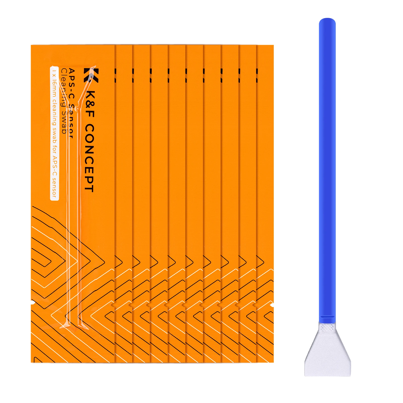 

K&F Concept 10 Pack 16mm APS-C/24mm Full Frame Sensor Cleaning Swabs Sensor Cleaner Swabs for DSLR Digital Camera Cleaning Kits