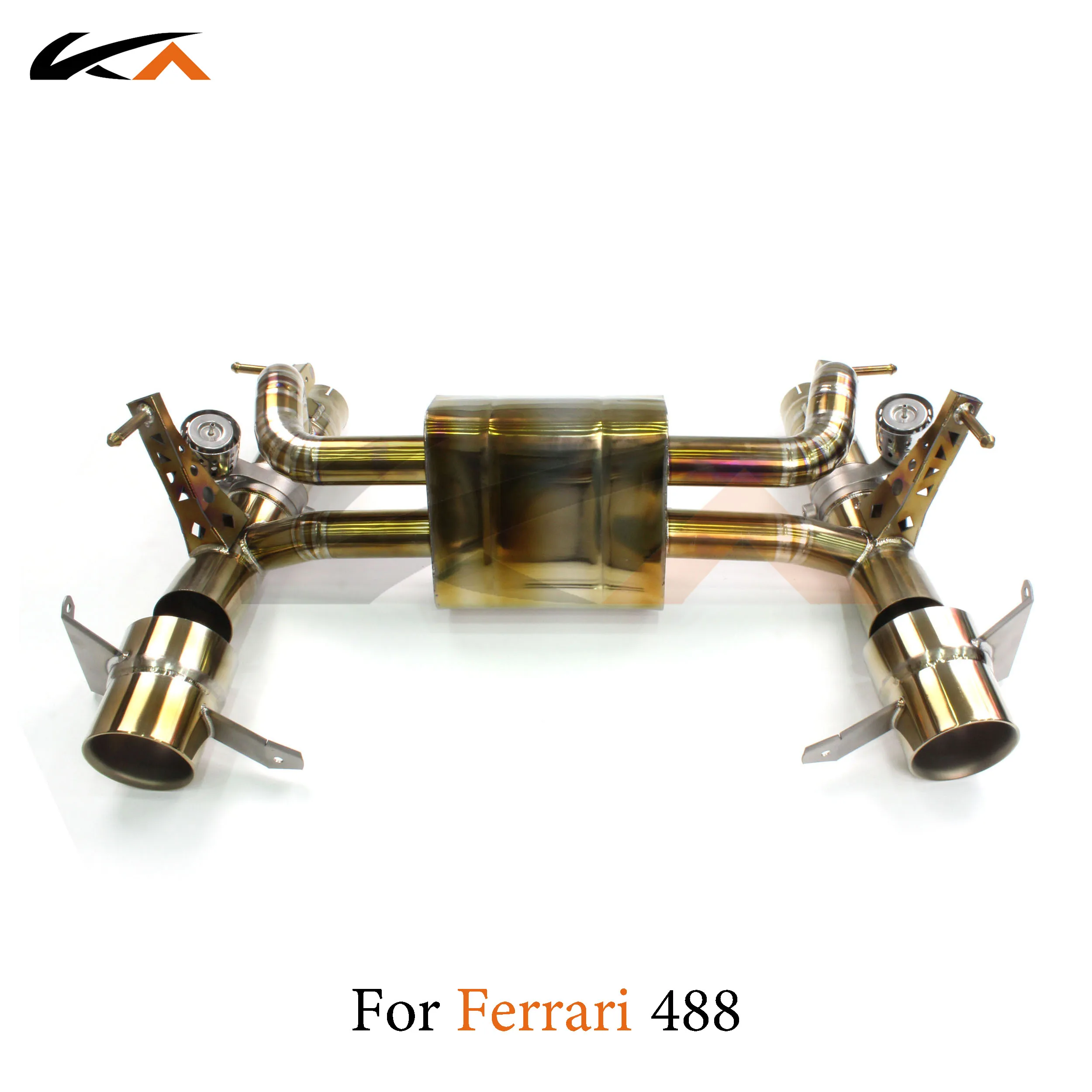 KA Tuning exhaust system titanium alloy catback for Ferrari 488 rear section performance parts muffler valve