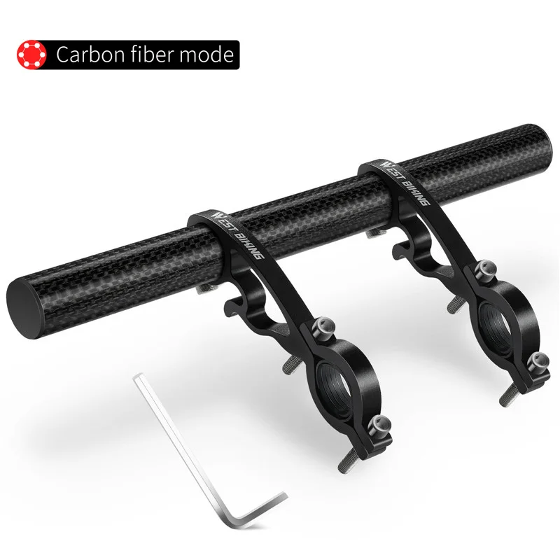 WEST BIKING MTB Carbon Lenker Extender Rennrad Integrierter Griff Aluminium Verlängerungsstange Fahrradcomputer Licht Telefonständer