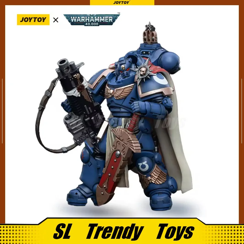 

JOYTOY Warhammer 40K Ультрамарины Капитан с мастер-работанной винтовкой с тяжелым болтом, обновленная версия, подвижная модель игрушки, кукла премиум-класса