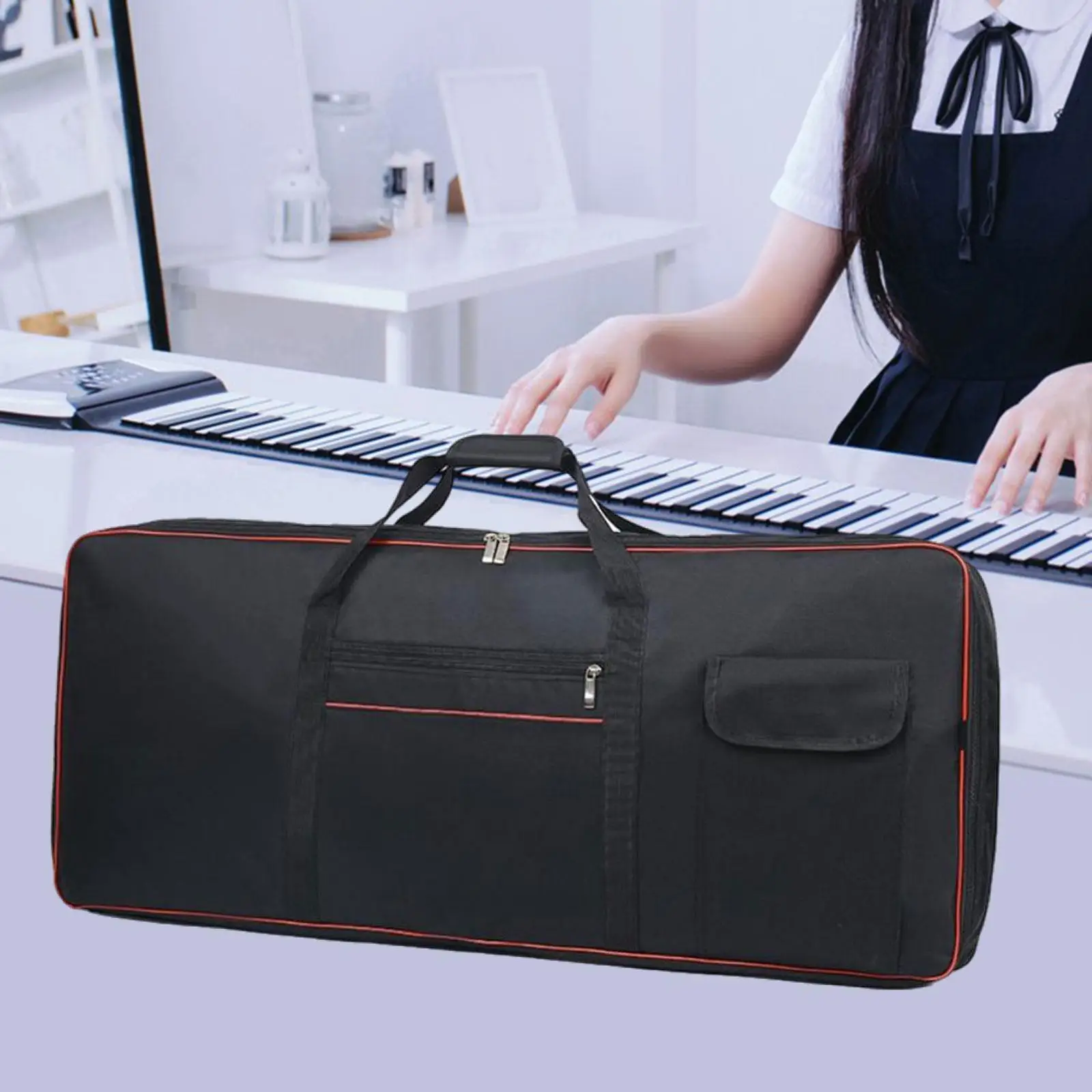 76 Key Keyboard Case Thick Music Instrument Carry Case Piano