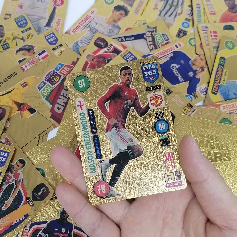 Football Cards FIFA Sports Star Soccer Card World Cup Board Game TCG Gold Fans Collection Children Birthday Gifts 55pcs