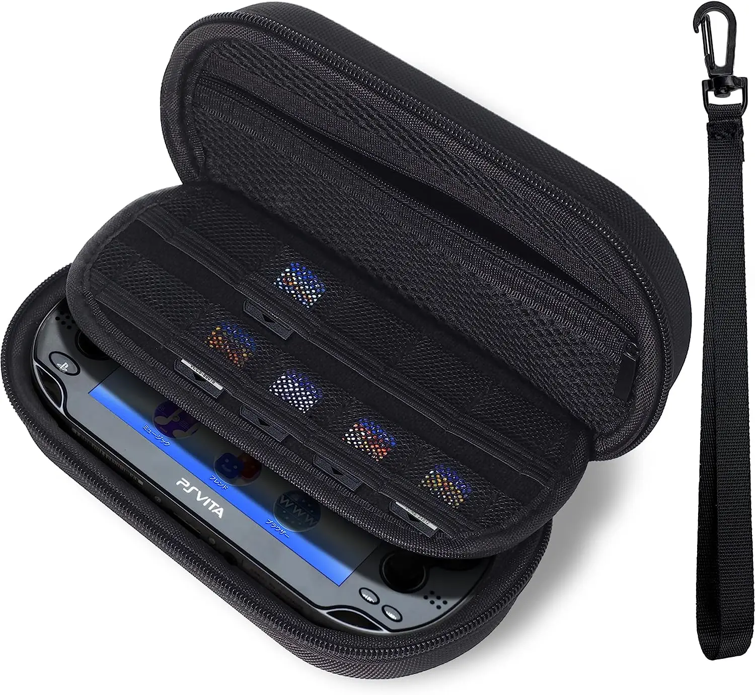 Sac de rangement de transport pour PS Vita 1000, PSV 2000, étui de voyage portable avec film de protection d\'écran en verre HD Guatemala