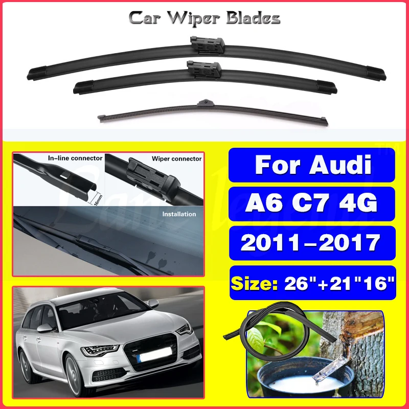 

Wiper Front Rear Wiper Blades Set For Audi A6 C7 2011 2012 2013 2014 2015 2016 2017 Windshield Windscreen Window 26"+21"+16"