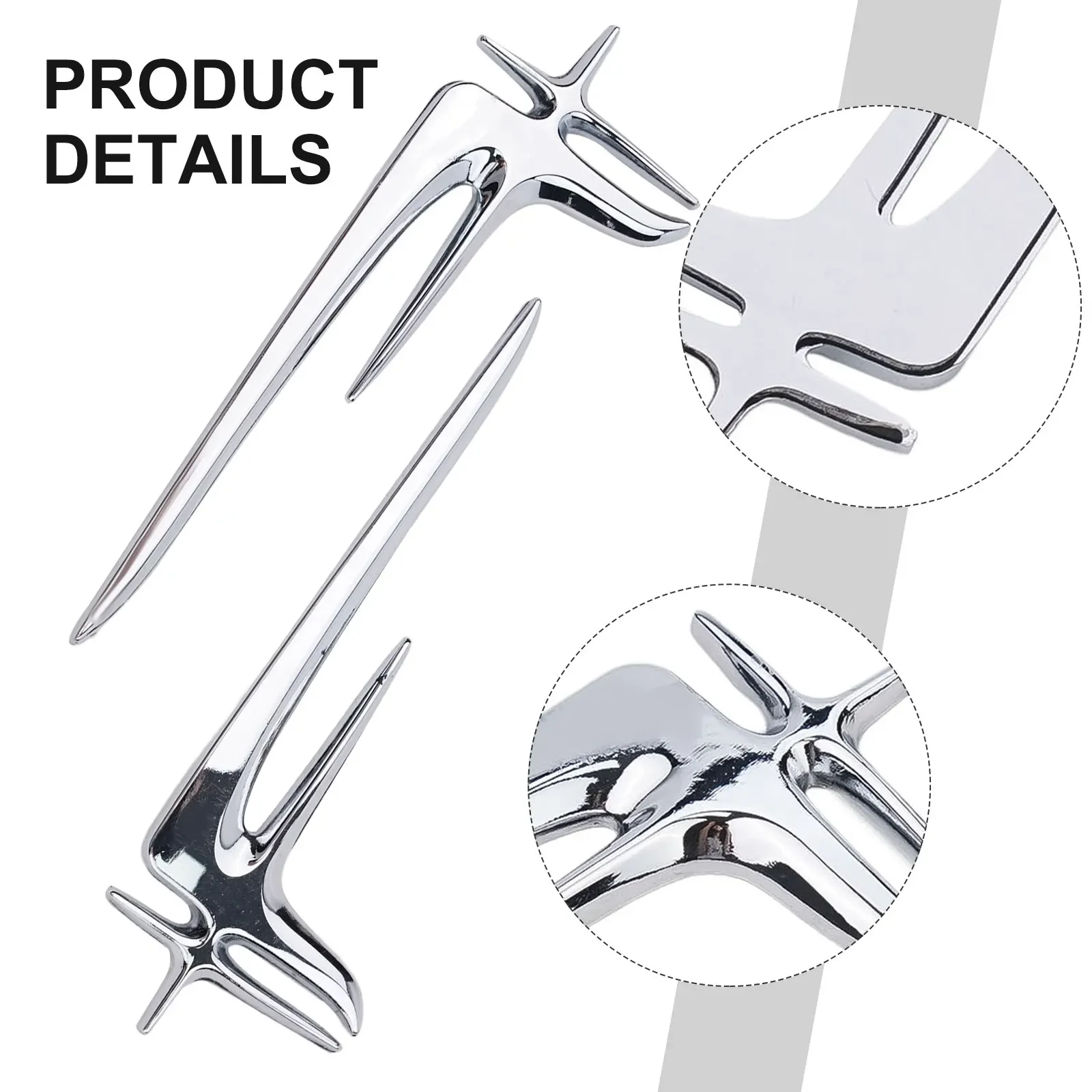 For Car Body Decoratio Emblem Badge Decal Sticker Silver 3D Car Sticker Car Side Sticker Fashion Stable Practical Chrome