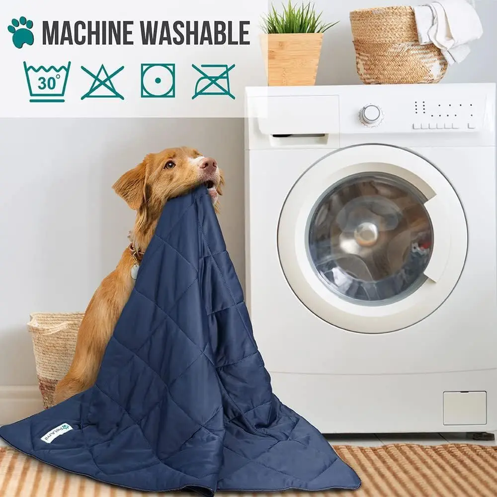 بطانية كلب مريحة فاخرة |   رمي الحيوانات الأليفة الناعمة للكلاب والقطط |   غطاء أريكة ذو وجهين |   90x90 البحرية