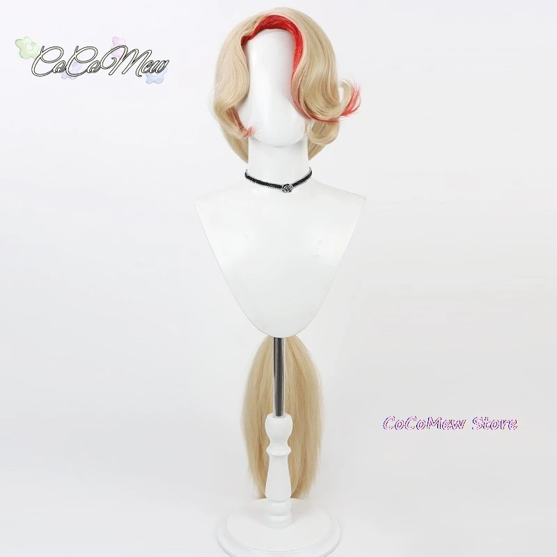 Charlie Morningstar Wig Anime Cosplay Women Long Yellow Hair Charlie Cosplay Highlight Dyeing Hair Free Wig Cap