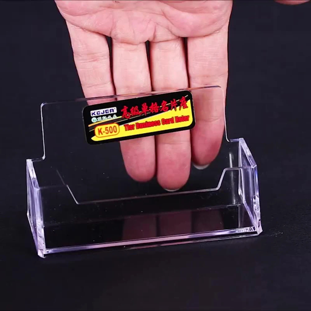 Clear Plastic Multi Grid Business Card Case Transparent Desktop Display Stand Holder For Trade Show Office Counter Storage