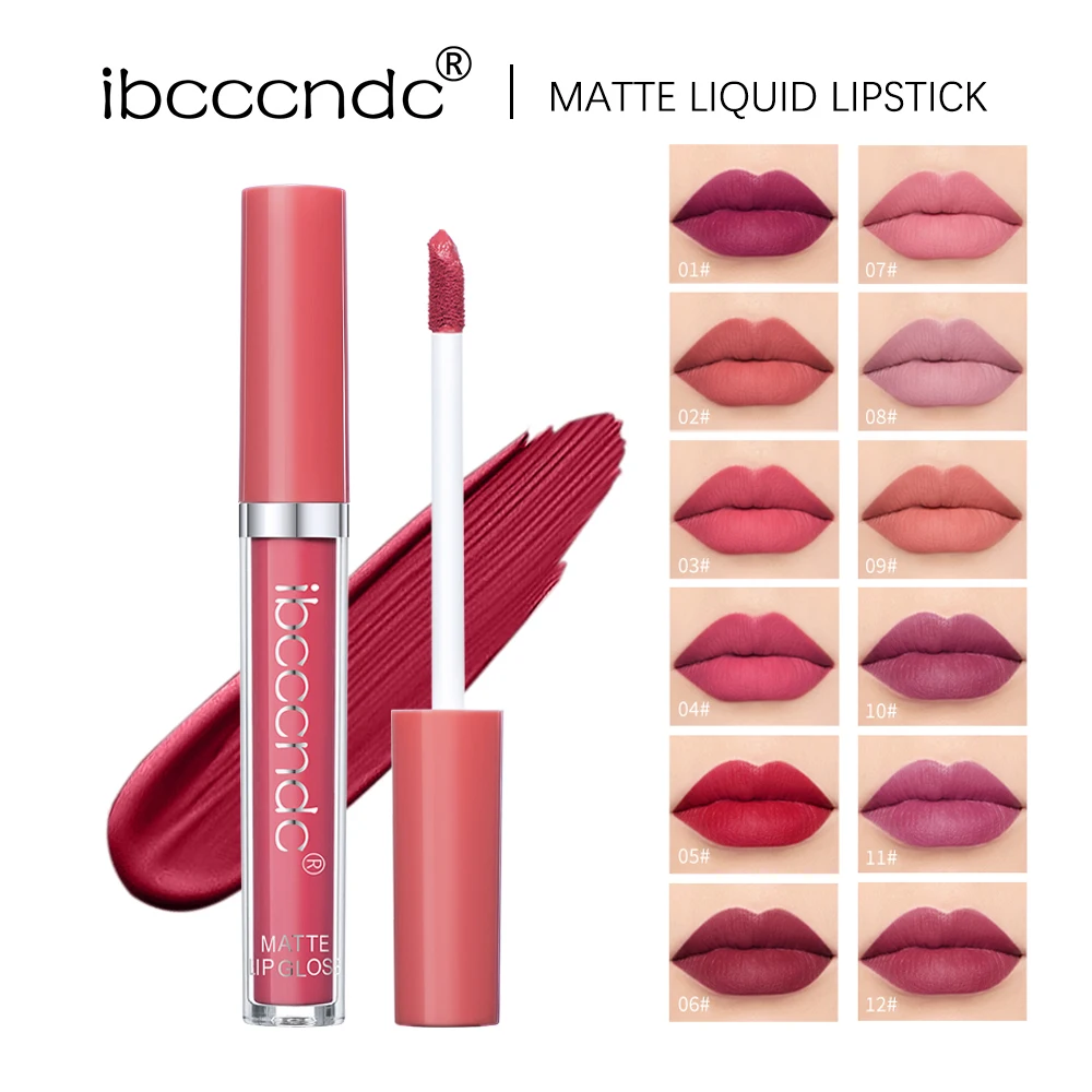 Matte Velvet Lip Gloss Lipstick Waterproof Non-stick Cup Not Easy To Fade Long Lasting Lip Glaze Lipstick Makeup Cosmetics