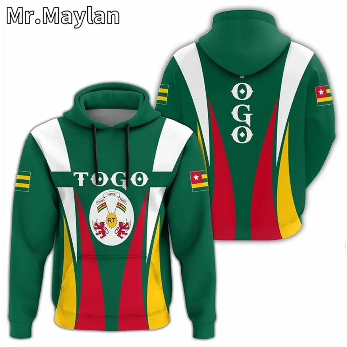 

AFRICAN HOODIE Country TOGO Flag 3D Full Printed Unisex Hoodies Men/Women Streetwear Zip Pullover Casual Jacket Tracksuits W-066