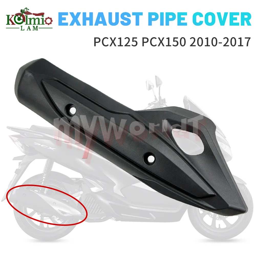 Fit For Honda PCX125 PCX150 2010 - 2017 Motorcycle Accessories Exhaust Pipe Cover Cowl Set PCX 125/150 2011 2012 2013 2014 2015