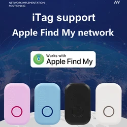 Mini rastreador inteligente con Bluetooth, localizador de llaves GPS, dispositivo de seguimiento inverso perdido, teléfono móvil para mascotas y niños, Sistema IOS para Apple Find My