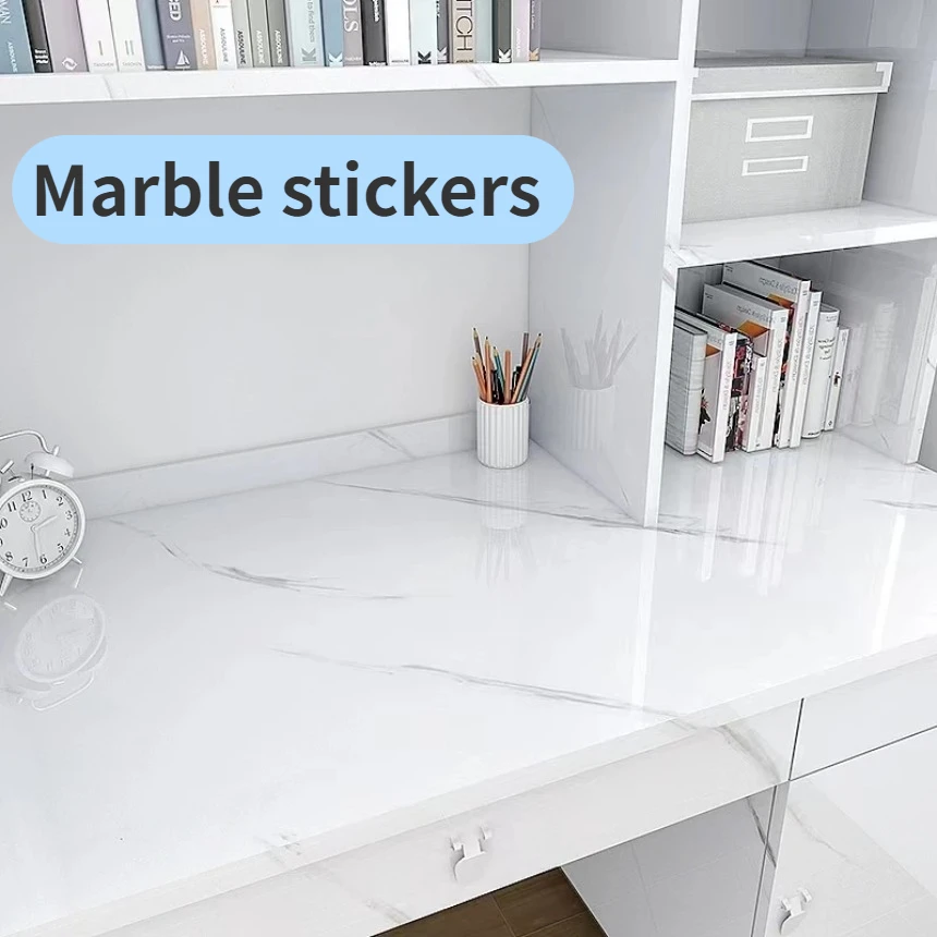 

80cm X 10m Self Adhesive Marble Sticker for Desktop Bathroom Waterproof Wallpaper Oil Proof Kitcen Wall Foil Mould Proof Sticker