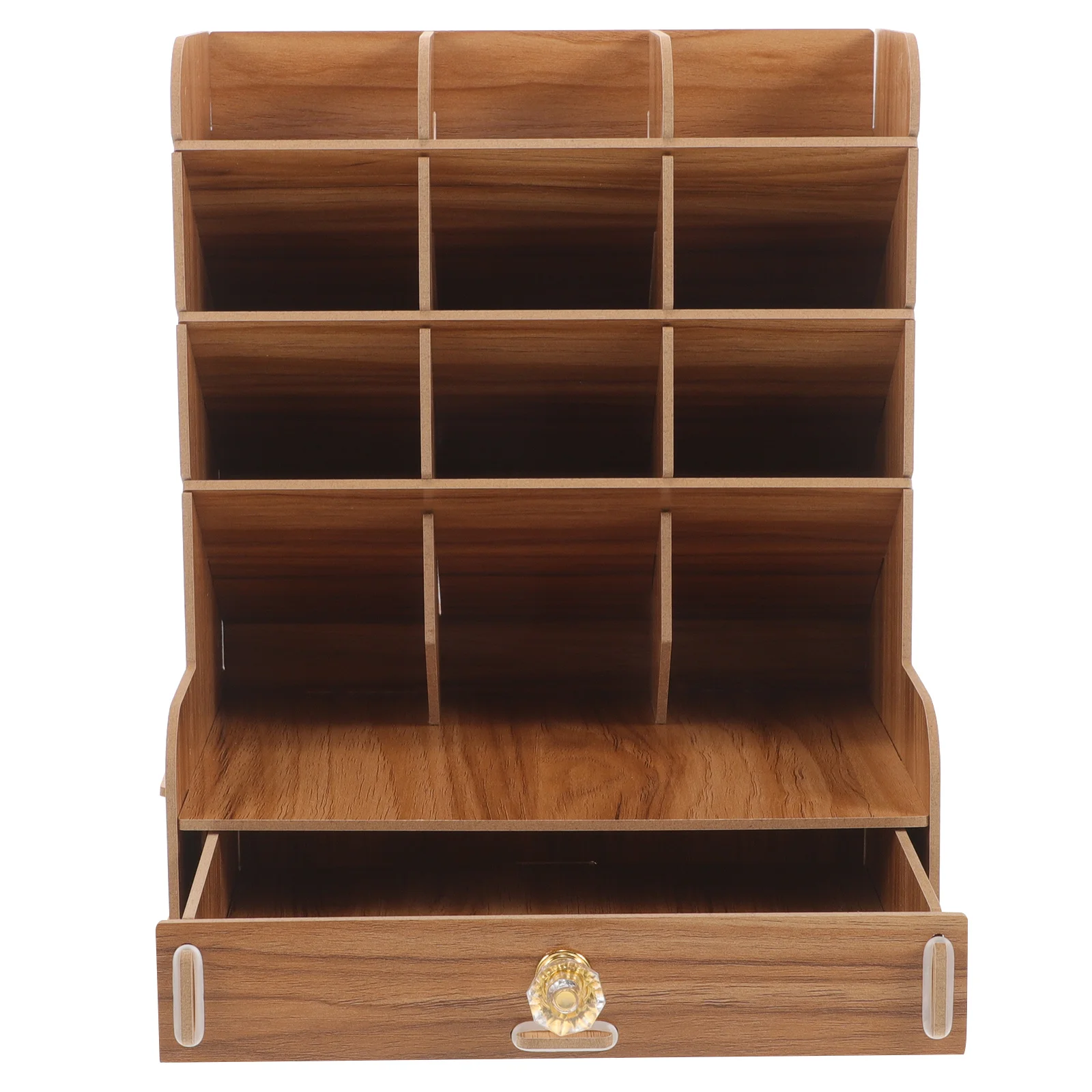 

Desktop Pens Storage Holder Simple Wooden Organizer for Cosmetics Writing Items Office Tabletop Stationery Container Shelf