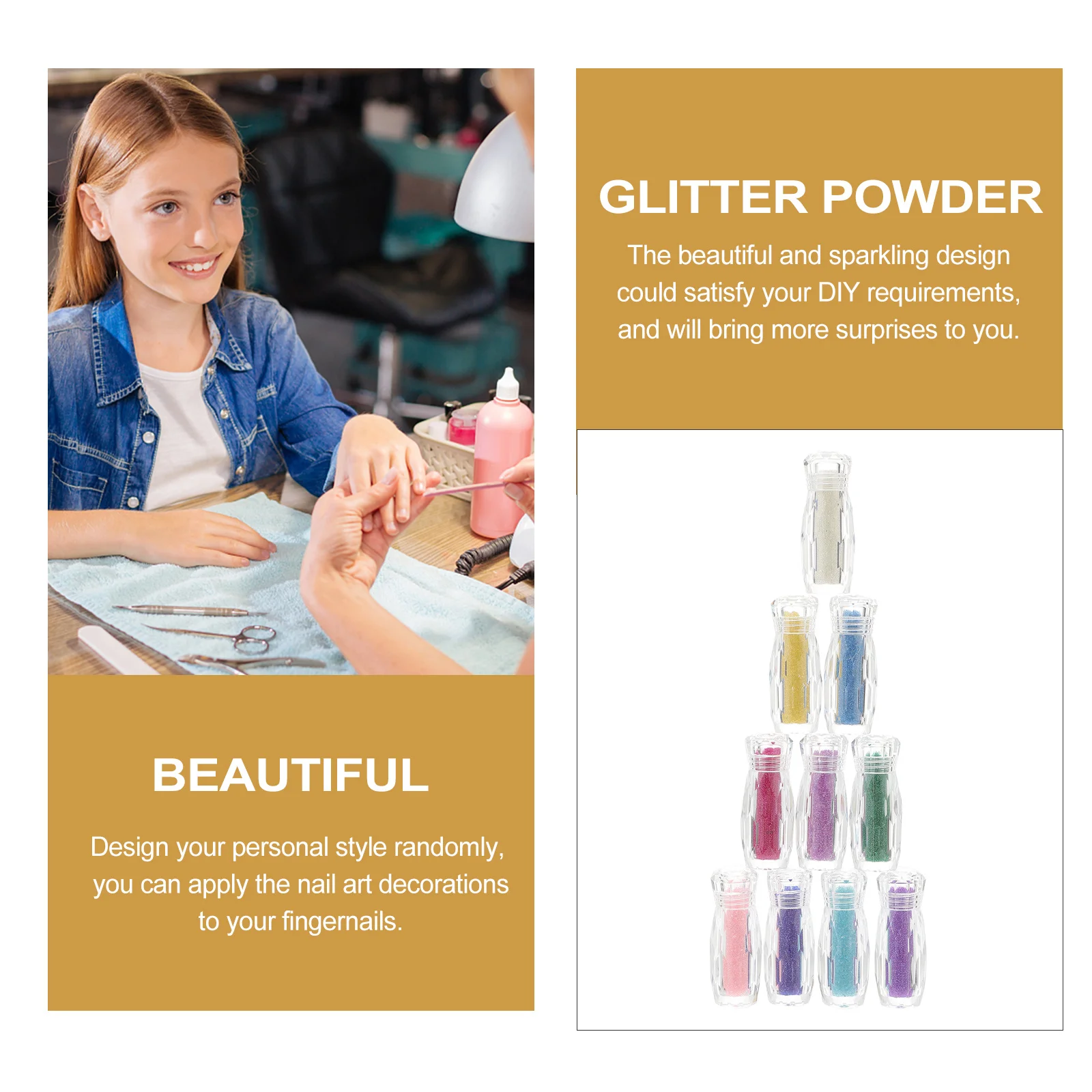 

10pcs Caviar Beads Glass Nail Art Decorations For Diy Craft Manicure Shining Nail Crystals Accessories Safe Use