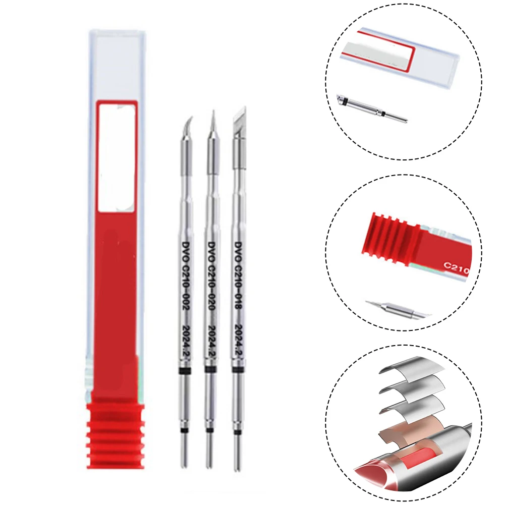 C210 Soldering Iron Tip Stainless Steel Heating Core For For JBC T210 For Smart Constant Temperature Station Welding Repair Tool