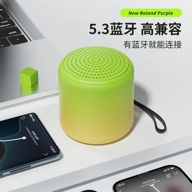 

Портативная беспроводная мини-колонка Bluetooth: компактная настольная аудиосистема с сабвуфером