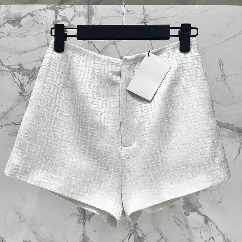 

Trendy High Waist Black Printing Shorts For Women Summer New Acetic Acid Super Shorts Sexy Top Quality High End Clothing Runway