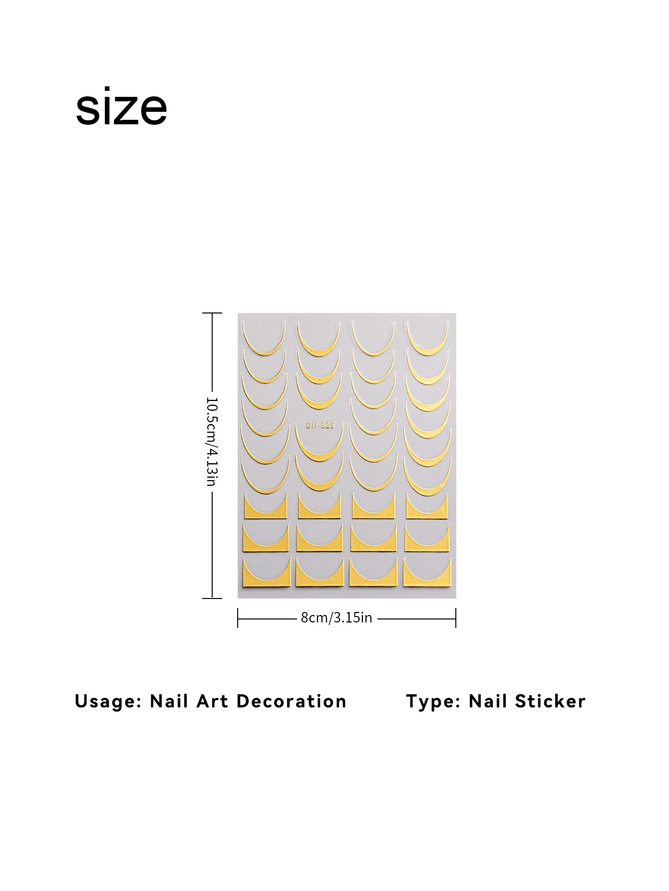 Glitter nagelstickers met Franse punt - zelfklevende gouden en zilveren booglijnen voor salon-perfecte nagels DIY decoratieve artikelen