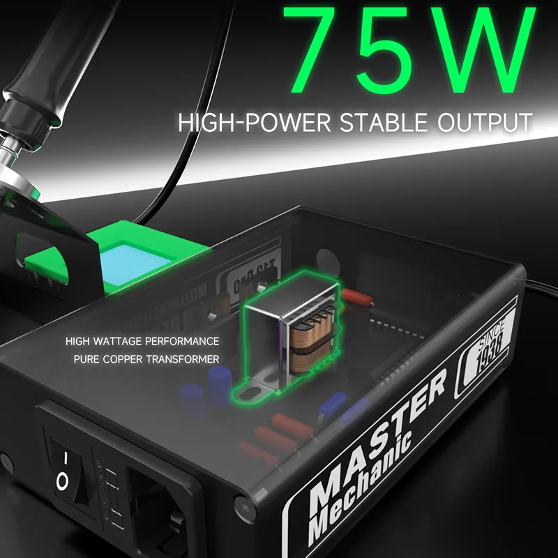 MECHANIC T12Pro Soldering Station 75W 40-500 ° adjustable Anti-Static Thermostat Heating Repair Welding Tool