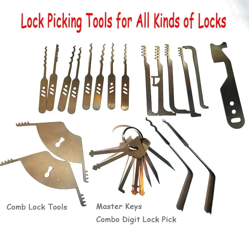 

Multitool Door Repair Comb Tool Bypass Lockpicks locksmith EDC Tools Master Lock for all locks Master Combo Lock Maintenance Set