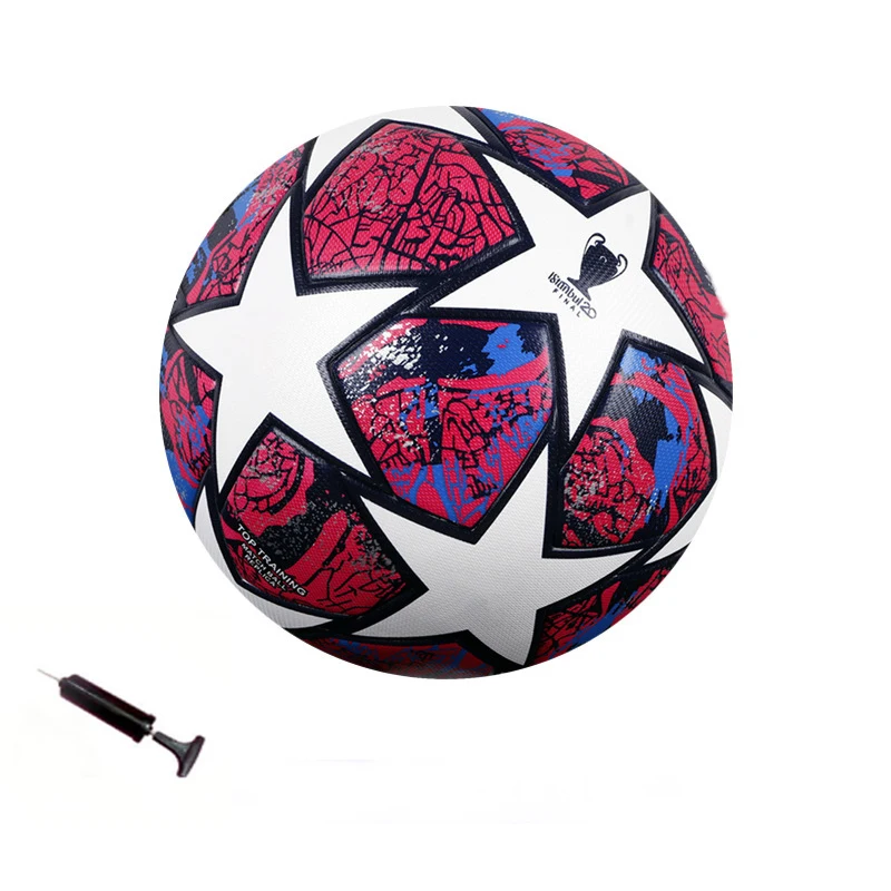 Balón de fútbol de PU suave y duradero para entrenamiento al aire libre, pelota de fútbol sin costuras, suministros de juego de entrenamiento en grupo, tamaño 5, 1 unidad