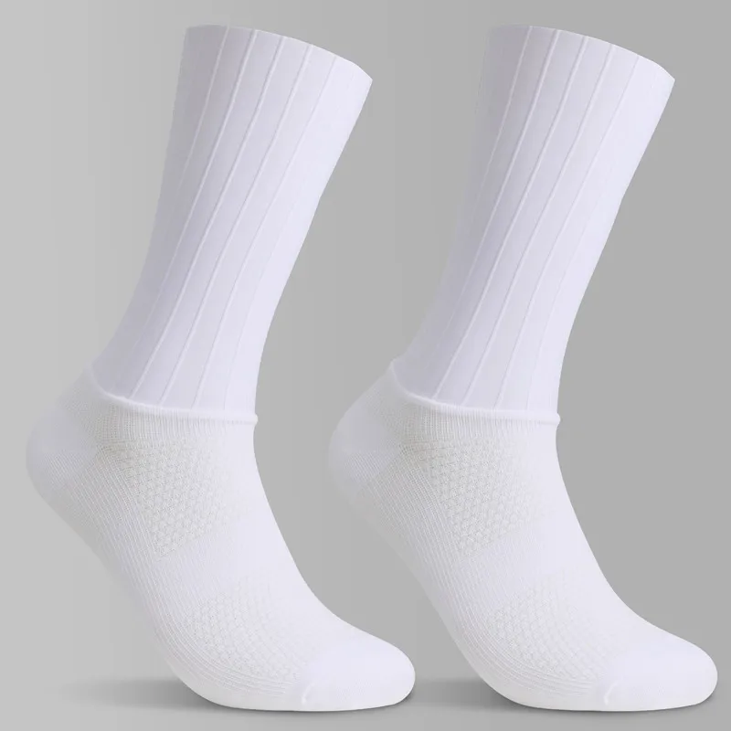 2026 Neue Rutschfeste Silikon Sommer Aero Socken Whiteline Radsocken Herren Fahrrad Sport Laufsocken Calcetines