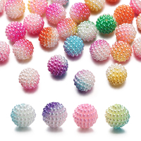 20/50pcs 10mm Double Color Bayberry Bead Acrylic Round Imitation Pearl Beads for Jewelry Making DIY Bracelet Necklace Supplies