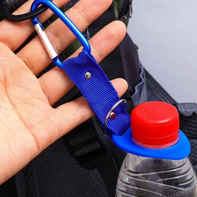 Water Bottle Holder Clip Outdoor Camping Hiking Sport Kettle Buckle Carabiner Belt Backpack Hanger Hook Climbing Accessories