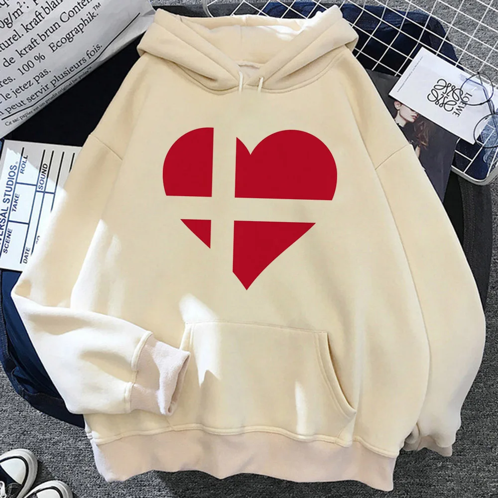 Denmark hoodie kawaii designer patterned clothes for teens women pullover youthful athleisure manga comfortable