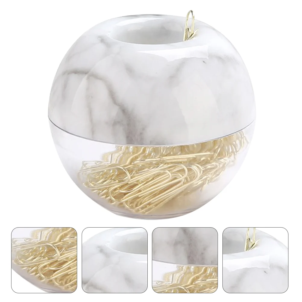 100 Pcs Apple Paperclip Clips Notebook Metal Office Supplies Bookmark Memo Holder with Magnetic Case Photo