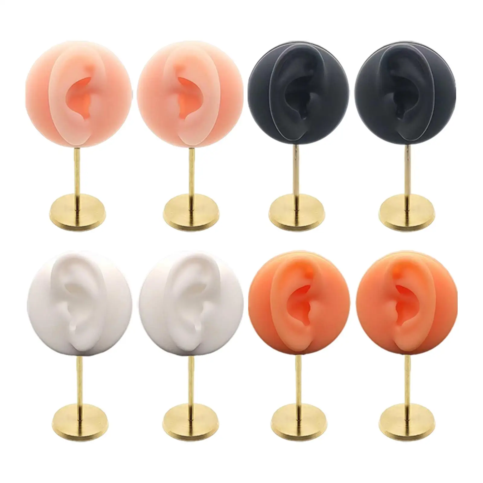 

Silicone Ear Mannequin Stand Photography Props 2.76''h Mannequin Stand Earring Display Stands for Desktop Household Wedding